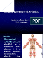 Juvenile Rheumatoid Arthritis.: Sakharova Inna. Ye., MD, Univ. Assistant