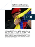 Independencia Nacional Parte de Un Proceso Constituyente Retomado Por El Comandante Chávez