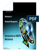 Introduction To ANSYS Mechanical: Workshop 9.1 Parameter Management