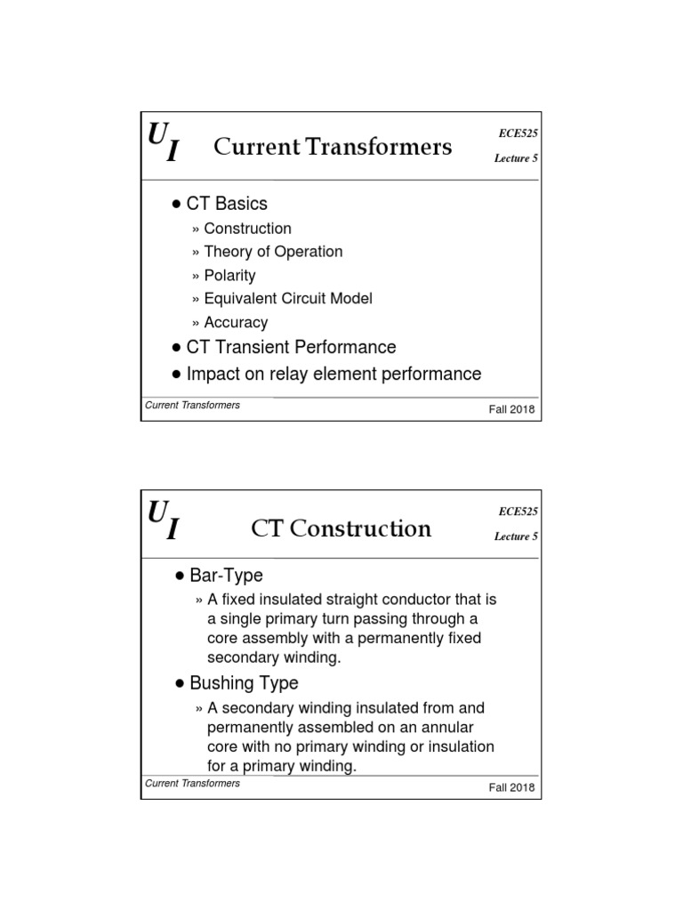 Current Transformers: CT Basics | PDF | Transformer | Electrical Components