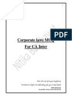 Company Law MCQ For CA Inter PDF