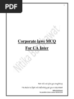 Company Law MCQ For CA Inter PDF