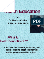 Health Education: Dr. Hamda Qotba