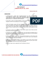 Full Length Gs (Pt-10) - 2019: Test Booklet