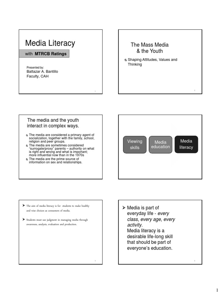 Media Literacy For Print Mass Media Communication