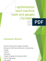 Process Optimization at Demand Machine Tools and Gauges, Faridabad