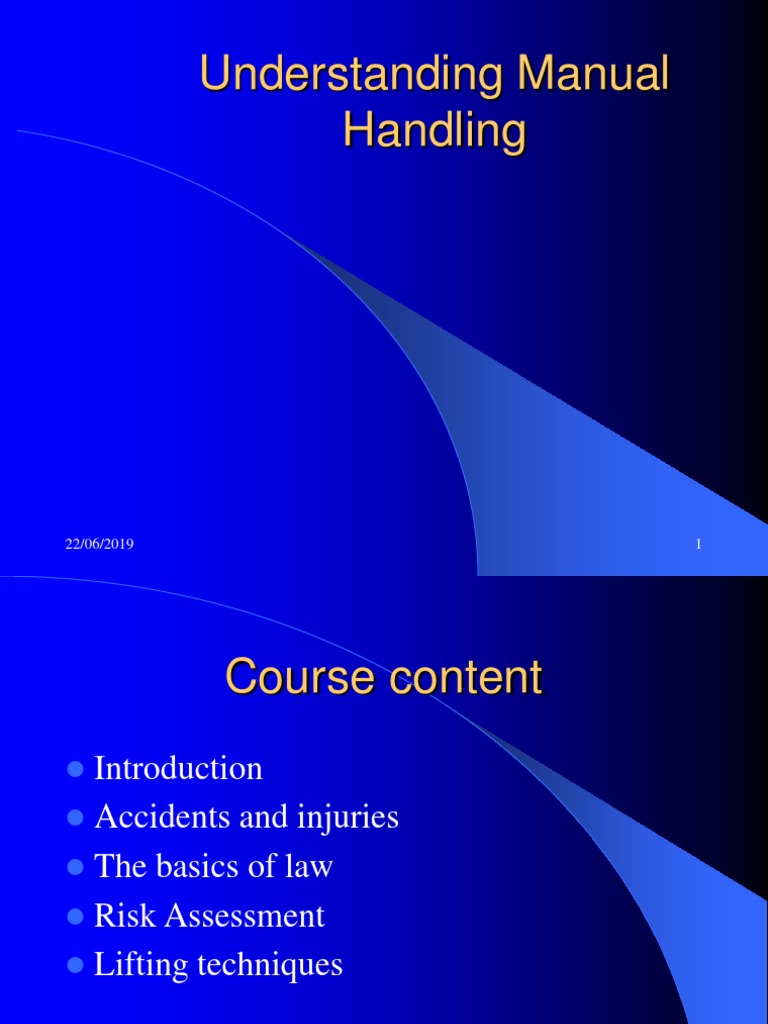 Understanding Manual Handling A Guide to Safe Lifting Techniques and