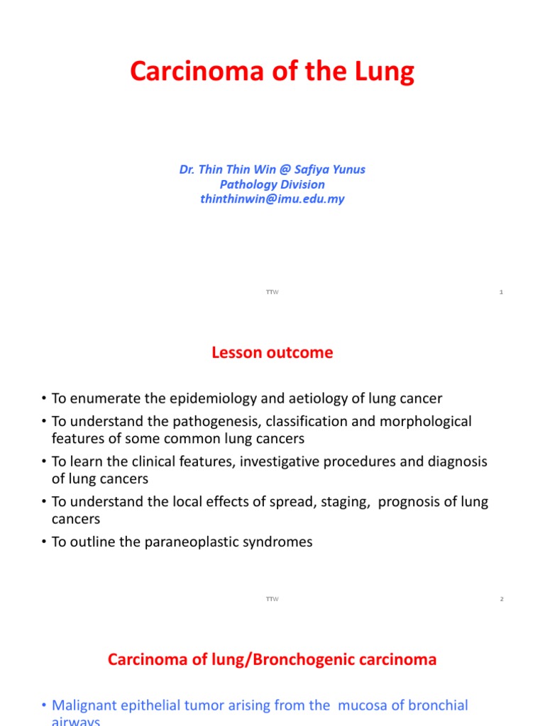 Overview of Lung Carcinoma Types | PDF | Lung Cancer | Carcinoma