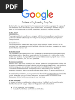 Google Software Engineering Prep Document