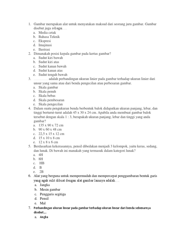 Gambar Teknik Kelas X Pdf