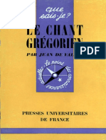 (Que Sais-Je 1041) Jean de Valois-Le Chant Grégorien-Presse Universitaires de France (PUF) (1963) PDF
