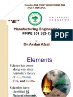 Manufacturing Engineering: FMPE 301 3 (2-1)