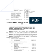 Cabadbaran SP Resolution No. 2009-64