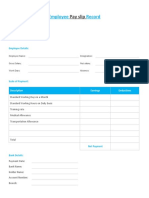 Employee PaySlip Record Letter