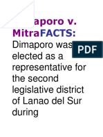 Dimaporo v. Mitra: Filing for Another Government Position Results in Loss of Congressional Seat