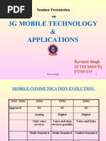 3G Mobile Technology & Applications: Seminar Presentation On