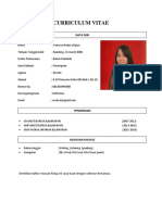 Curriculum Vitae: Data Diri