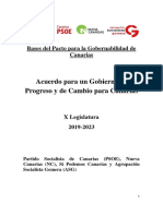 Acuerdo Gobierno Progreso Cambio Para Canarias