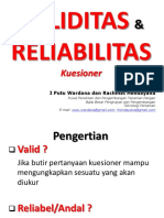 Cara Pengukuran Validitas Dan Reabelitas