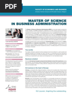 KU Leuven Brochures MBA