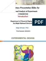 Fundamentals of Design Experiments Part 1