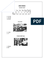 Cylinder head, connecting rod and crankshaft torque specifications for Caterpillar diesel engines 3306, 3406, 3412, C15 and 3500