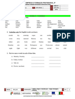 Saída Profissional: Formador: Nome: Diagnostic Test Section A - Vocabulary