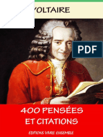 400 Pensées Et Citations de Voltaire