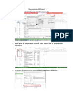 Observaciones MS Project