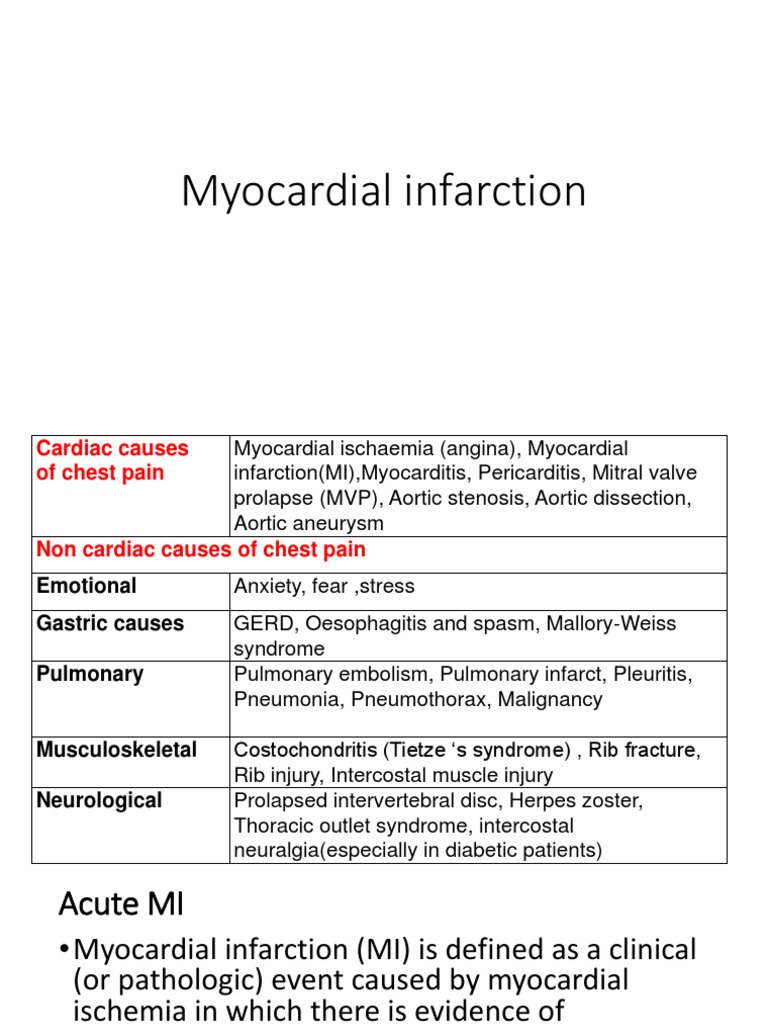 Myocardial Infarction Overview and Management | PDF | Myocardial ...