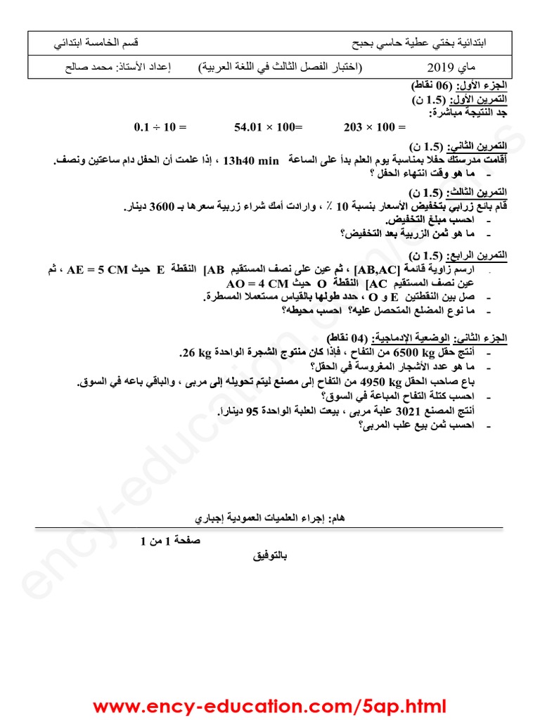 5AP Math Exam Solutions 2019 | PDF