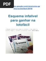 Esquema Infalível Para Ganhar Na Lotofácil