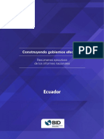 Ecuador Construyendo Gobiernos Efectivos Resúmenes Ejecutivos de Los Informes Nacionales