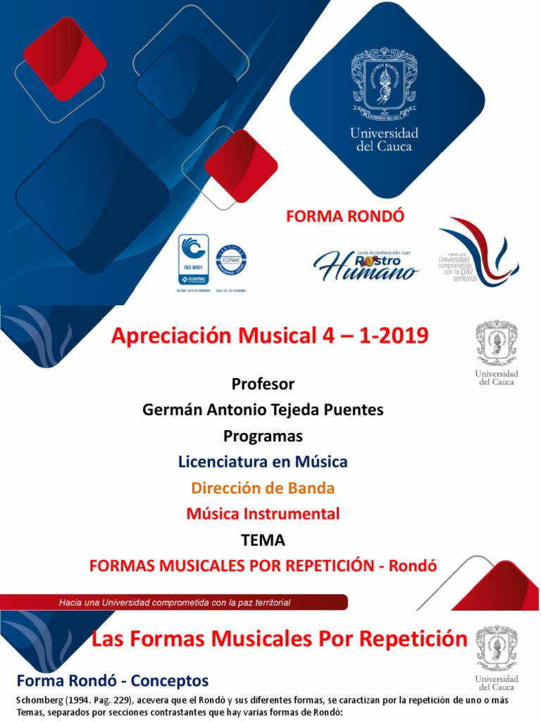 RONDÓ - Formas Musicales Por Repetición | PDF | Sonata | Formas musicales