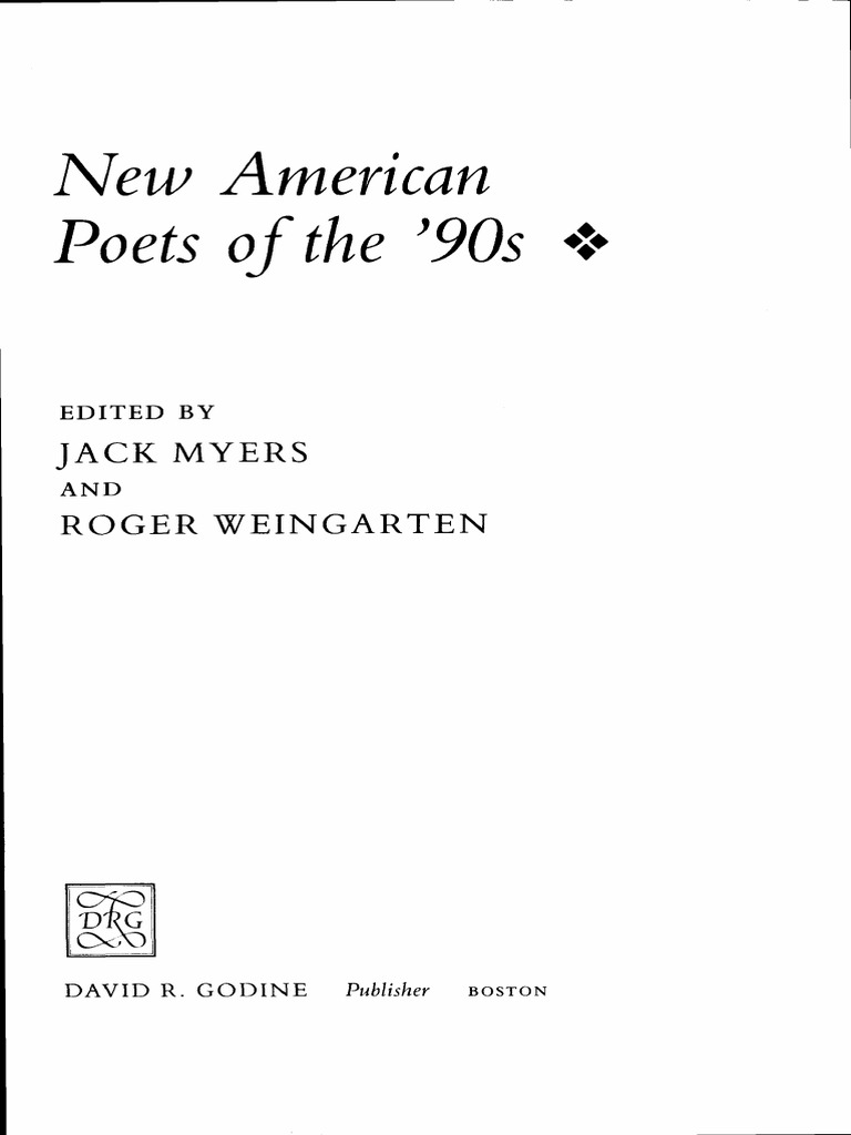 Poetry - New American Poets of The 90s - Text PDF, PDF