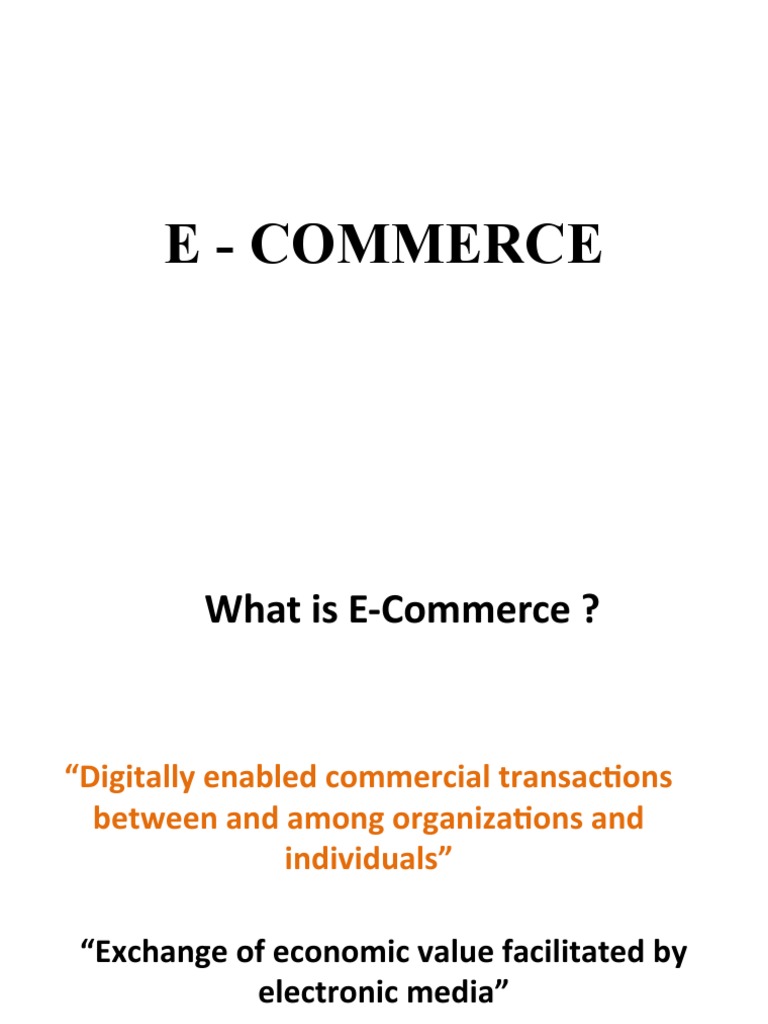 E Commerce | PDF | Business