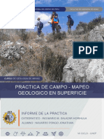 INFORME SOBRE MAPEO GEOLOGICO FAIM-UNCP-Huancayo, Peru