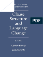 Clause Structure and Language Change - Adrian Battye, Ian Roberts PDF