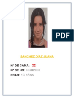 Sanchez Díaz Juana: #De Cama: #De HC: Edad