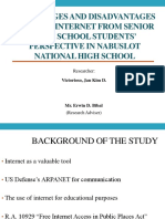 Advantages and Disadvantages of Using Internet From Senior High School Students' Perspective in Nabuslot National High School