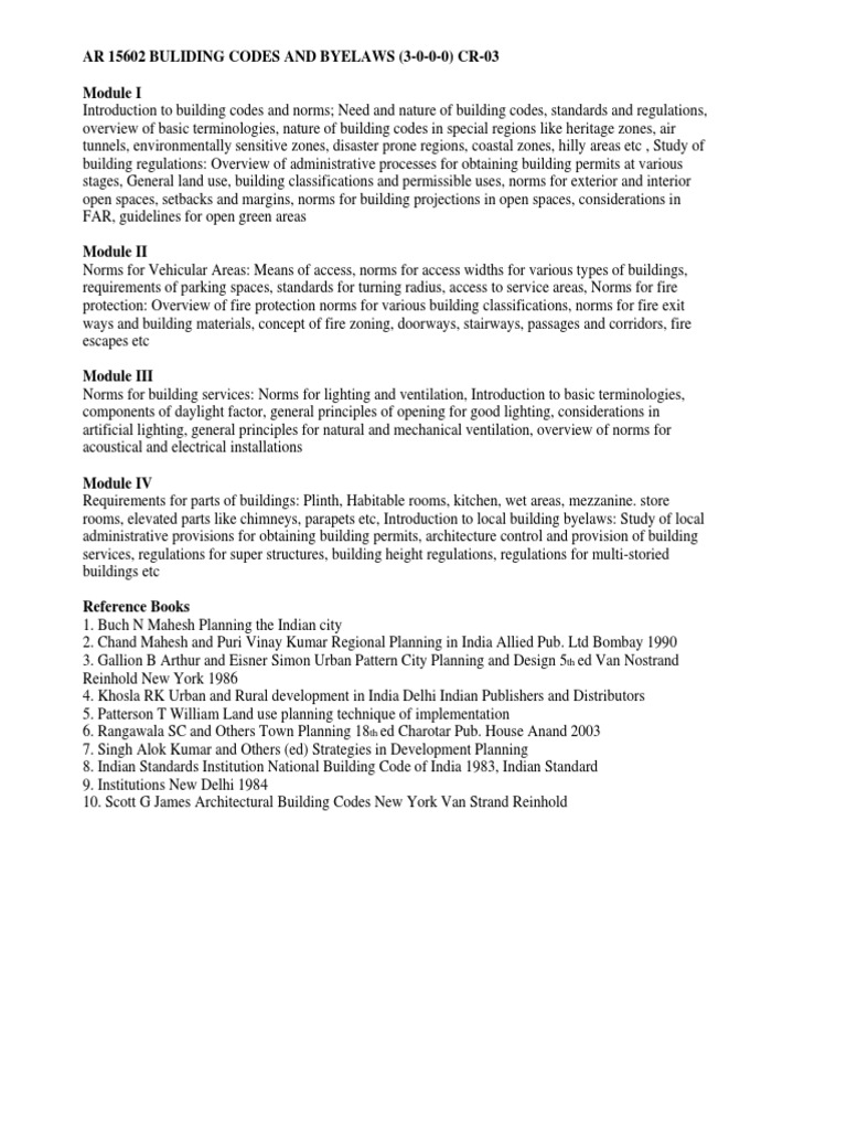 Ar 15602 Buliding Codes and Byelaws (3000) CR03 Download Free PDF
