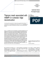Titanium Mesh Associated With Rhbmp-2 in Alveolar Ridge Reconstruction