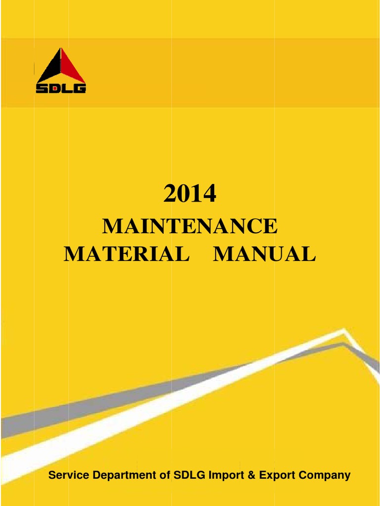SDLG Maintenance Material Manual 2014 | PDF | Transmission (Mechanics ...