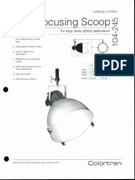 Colortran 2kW Focusing Scoop Spec Sheet 1995