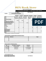 Weekly Expense Report / Liquidation Form: Rex Bookstore Inc