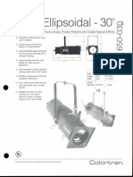 Colortran 5-50 Ellipsoidal 30 Deg. Spec Sheet 1995