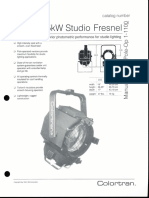 Colortran 5kW Studio Fresnel Spec Sheet 1994