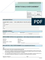 Application To Build Over Easement - 2018-2019