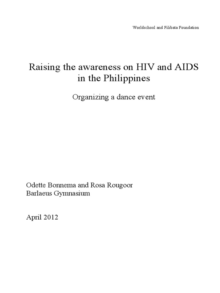 Raising The Awareness On HIV and AIDS in The Philippines: Organizing A ...
