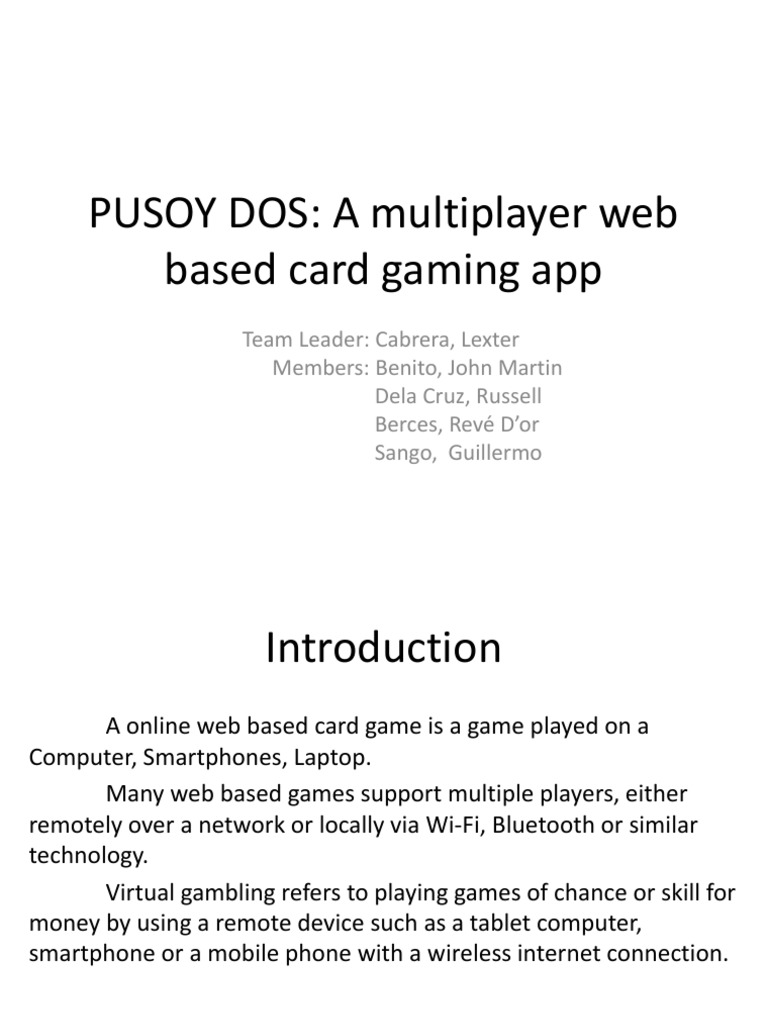 Pusoy-Dos Web Based Game | PDF | Mobile App | Smartphone